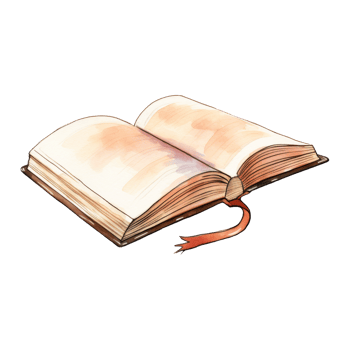 Open Book Resting on a Surface png
