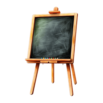 Vintage Chalkboard with Wooden Frame png