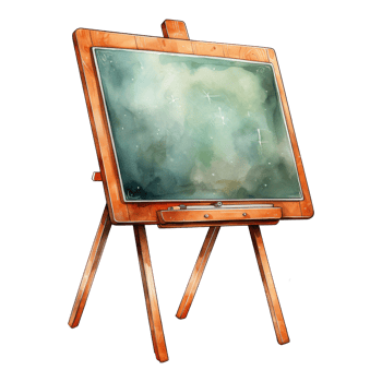 Vintage Chalkboard with Wooden Frame png