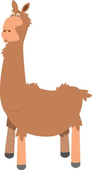 Cute cartoon llama illustration vector