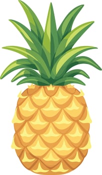 Pineappple fruit cartoon icon illustration vector