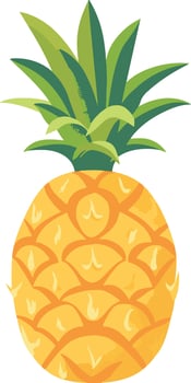 Pineappple fruit cartoon icon illustration vector
