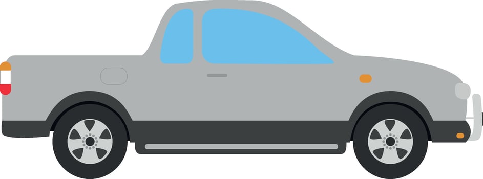 Cute cartoon illustration of a car van vector