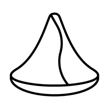 Samosa Line Icon Design vector