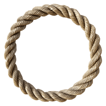 3D Rendering of a Brown Rope on Transparent Background png