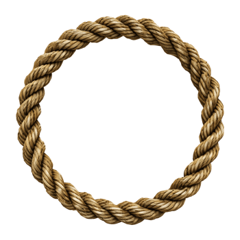 3D Rendering of a Brown Rope on Transparent Background png
