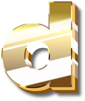 Gold Alphabet Letter and Number png