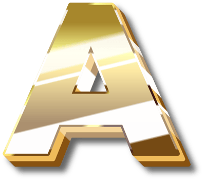 Gold Alphabet Letter and Number png