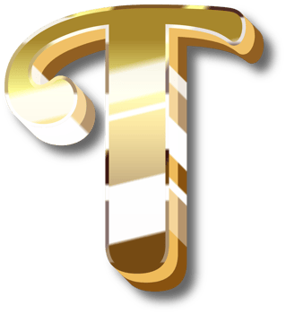 Gold Alphabet Letter and Number png