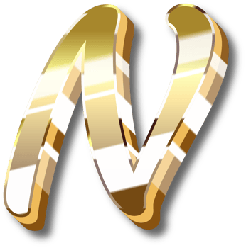 Gold Alphabet Letter and Number png