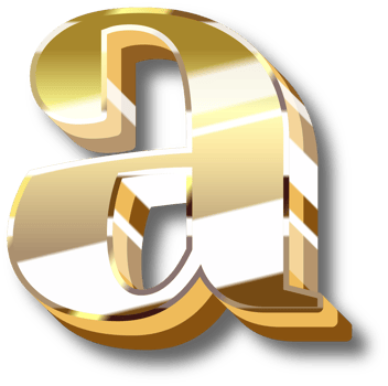 Gold Alphabet Letter and Number png