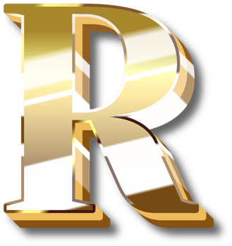 Gold Alphabet Letter and Number png
