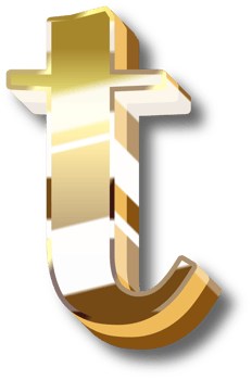 Gold Alphabet Letter and Number png