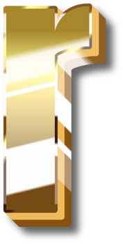 Gold Alphabet Letter and Number png