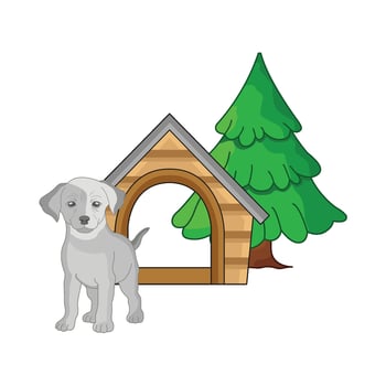 illustration of dog house vector