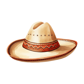 Handmade Straw Sombrero with Wide Brim png