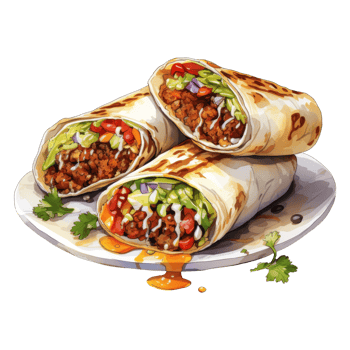 Burrito Display Ready for Devouring png