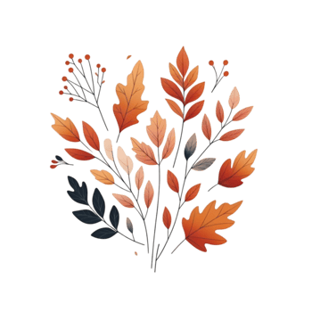 trendy leaf flower graphic png