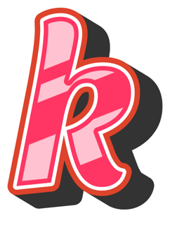 Playful Cartoon Alphabet Letter and Number png