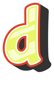 Playful Cartoon Alphabet Letter and Number png