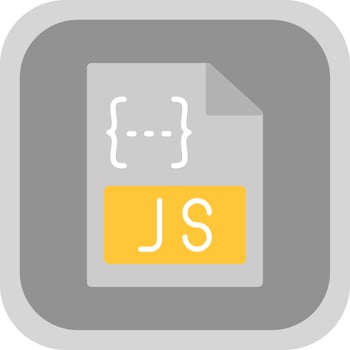 Js Flat round corner Icon Design vector