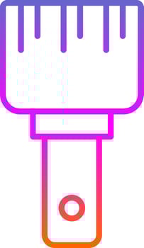 Paint Brush Line Gradient Icon Design vector