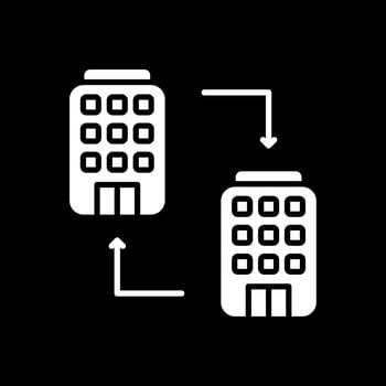 B2b Glyph Inverted Icon Design vector