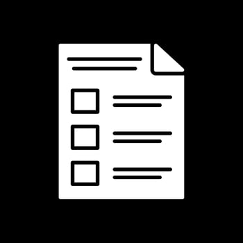 Document Glyph Inverted Icon Design vector