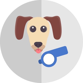 Dog Flat Scale Icon Design vector