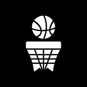 Basketball Glyph Inverted Icon Design vector