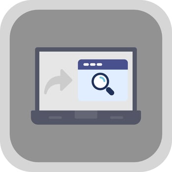 Browser Flat round corner Icon Design vector