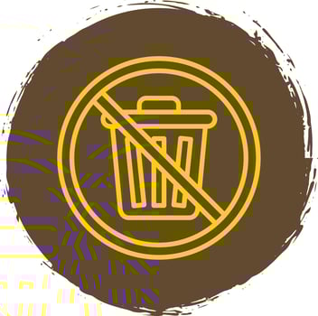 Prohibited Sign Line Circle Sticker Icon vector