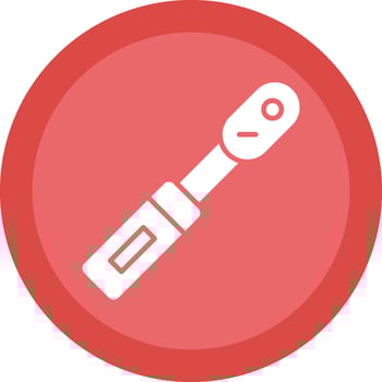 Torque Wrench Glyph Due Circle Icon Design vector