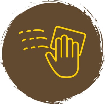 Cleaning Line Circle Sticker Icon vector