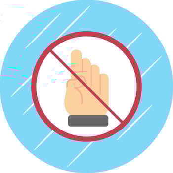 Prohibition Flat Circle Icon Design vector