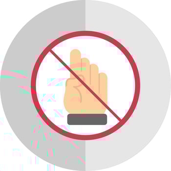 Prohibition Flat Scale Icon Design vector