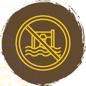 Prohibited Sign Line Circle Sticker Icon vector