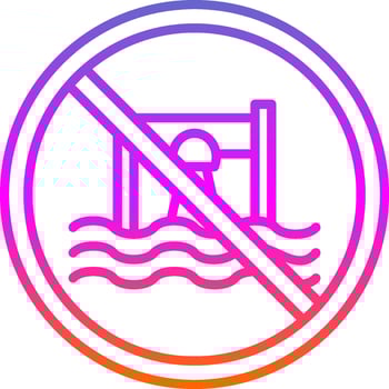 Prohibited Sign Line Gradient Icon Design vector