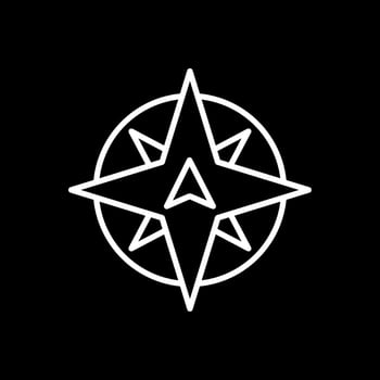 North Line Inverted Icon Design vector
