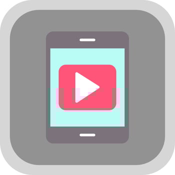 Social Media Flat round corner Icon Design vector