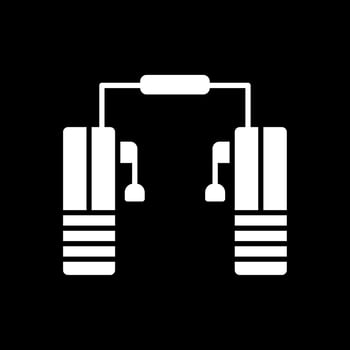 Cable Crossover Glyph Inverted Icon Design vector