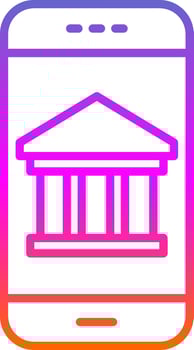 Mobile Banking Line Gradient Icon Design vector
