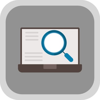 Search Flat round corner Icon Design vector