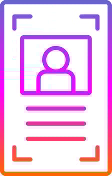 Baseball Card Line Gradient Icon Design vector