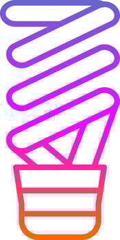 Light Bulb Line Gradient Icon Design vector