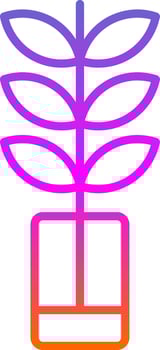 Plant Line Gradient Icon Design vector