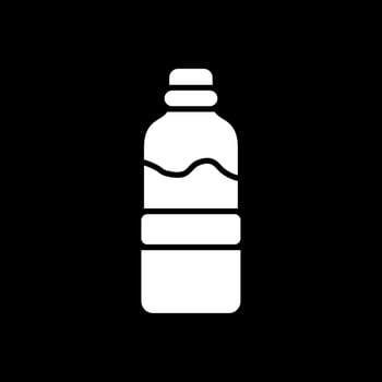 Water Bottle Glyph Inverted Icon Design vector