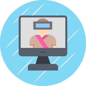 Battle Royale Flat Circle Icon Design vector