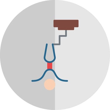 Bungee Jumping Flat Scale Icon Design vector