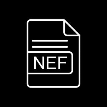 NEF File Format Line Inverted Icon Design vector